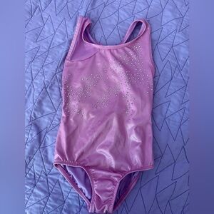 Cat & Jack Shimmering Pink Leotard dance gymnastics small 6/6x guc
